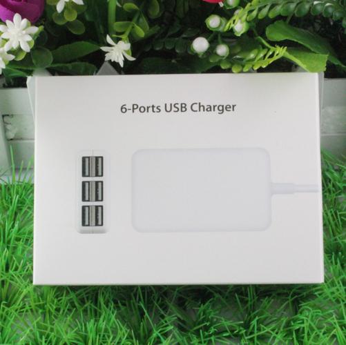 厂家直销 6usb 充电器 带线充电器 5v/6a大功率 多口usb 充电器